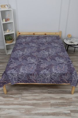 Простыня перкаль Мираж темно-синий