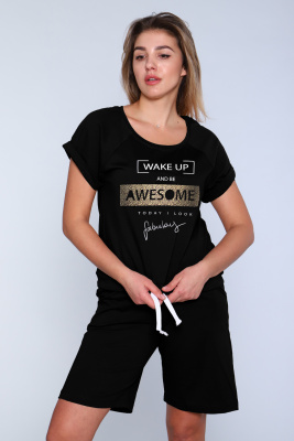 Костюм женский с шортами 299 черный